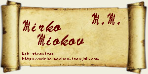 Mirko Miokov vizit kartica